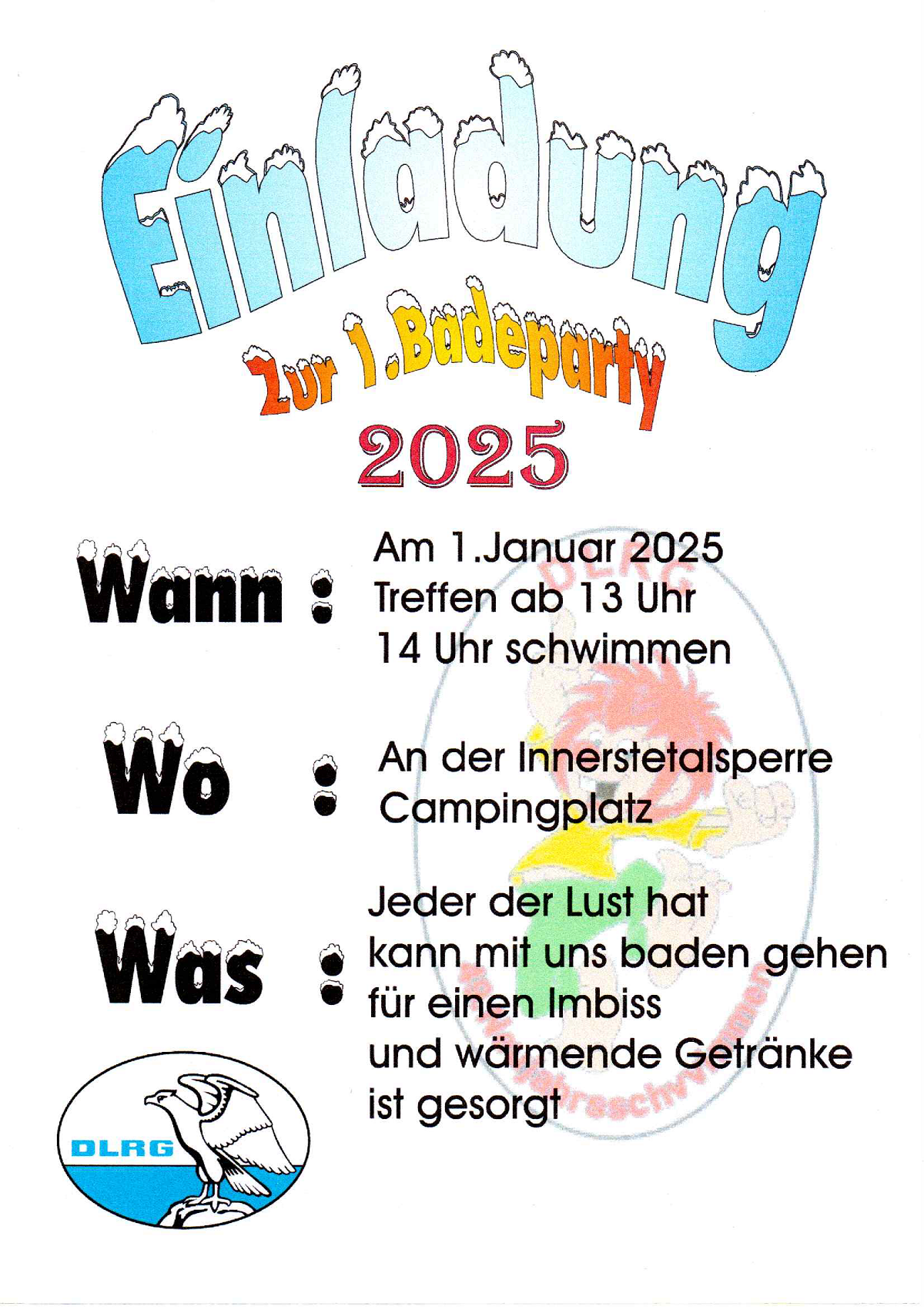 Neujahrsschwimmen 2025 an der Innerstetalsperre